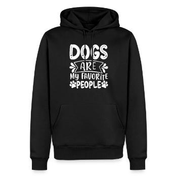 Les chiens sont mes personnes préférées - Sweat à capuche Premium bio Homme - noir - Devant - Nico (187cm)