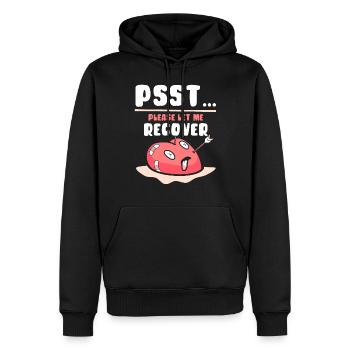 Psst Bitte Lassen Sie Mich Wieder Gesund Werden - Männer Premium Bio Hoodie - Schwarz - Vorne - Nico (187cm)