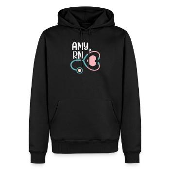Krankenschwester Amy RN - Männer Premium Bio Hoodie - Schwarz - Vorne - Nico (187cm)