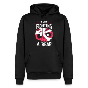 Ich Habe Mit Einem Bären Gekämpft Patient Erholung - Männer Premium Bio Hoodie - Schwarz - Vorne - Nico (187cm)