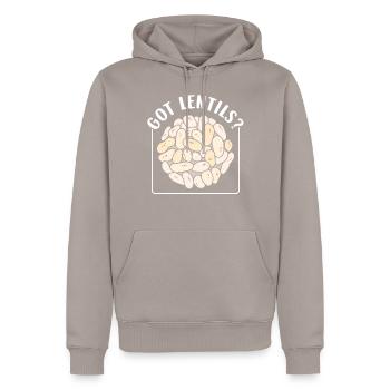 Lentils Have Lens Lentil Soup Food Lovers - Men’s Premium Organic Hoodie - taupe - Front - Nico (187cm)