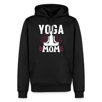 Yoga Mama Mami Mère Hobby - Sweat à capuche Premium bio Homme - noir - Devant - Nico (187cm)