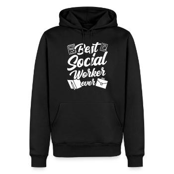Bester Sozialarbeiter Aller Zeiten Sozialarbeit - Männer Premium Bio Hoodie - Schwarz - Vorne - Nico (187cm)