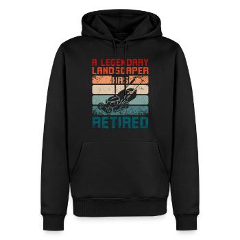 A legendary landscaper has retired - Männer Premium Bio Hoodie - Schwarz - Vorne - Nico (187cm)