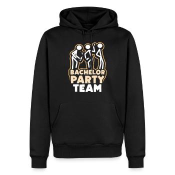 Junggesellenabschied Team Junggeselle Braut - Männer Premium Bio Hoodie - Schwarz - Vorne - Nico (187cm)