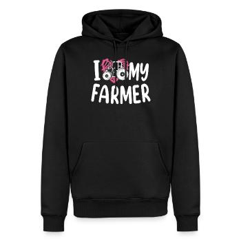 Farming Farmer Wife Girl - Männer Premium Bio Hoodie - Schwarz - Vorne - Nico (187cm)