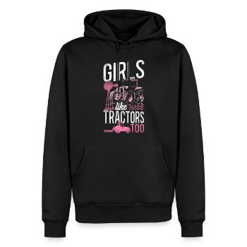 Farming Farmer Girl Tractor - Männer Premium Bio Hoodie - Schwarz - Vorne - Nico (187cm)