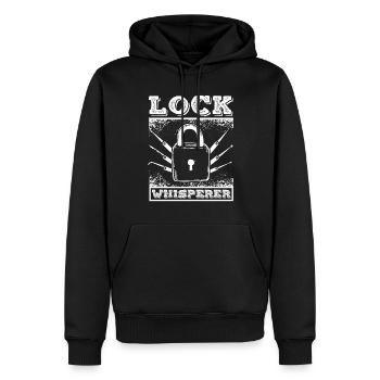 Serrurier chuchoteur de serrure - Sweat à capuche Premium bio Homme - noir - Devant - Nico (187cm)