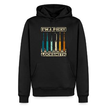 I'm a picky locksmith - Men’s Premium Organic Hoodie - black - Front - Nico (187cm)