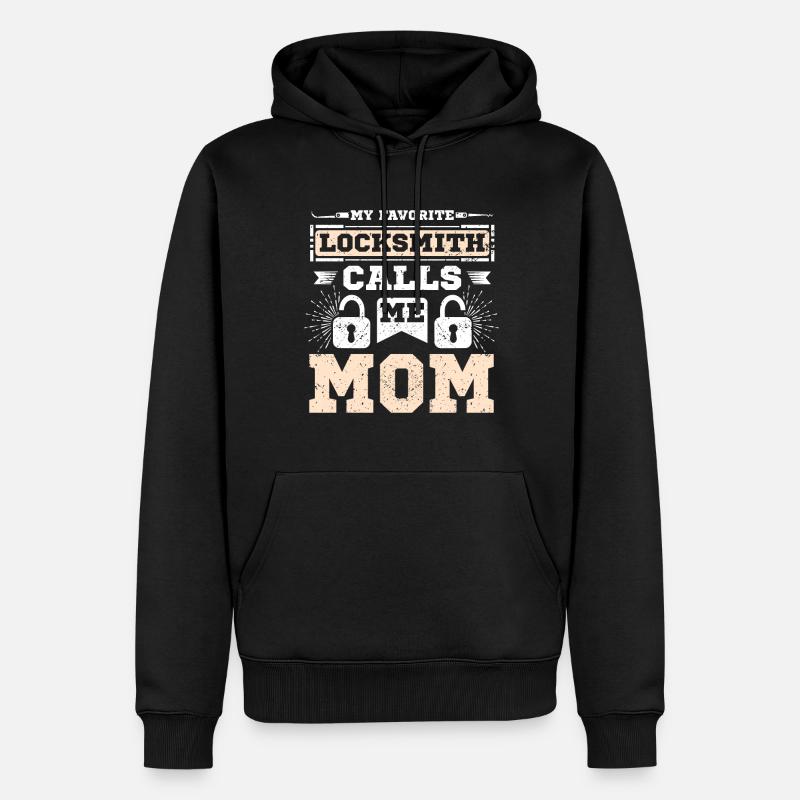 Mon serrurier préféré m’appelle maman - Sweat à capuche Premium bio Homme - noir