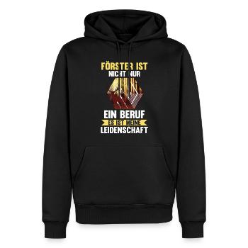 Waldarbeiter Holzfäller Waldarbeit Förster - Männer Premium Bio Hoodie - Schwarz - Vorne - Nico (187cm)