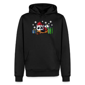 Schlafender Panda Warten Auf Weihnachten Xmas - Männer Premium Bio Hoodie - Schwarz - Vorne - Nico (187cm)