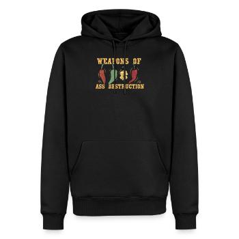 Chili Jalapenos Habaneros Carolina Reaper - Sweat à capuche Premium bio Homme - noir - Devant - Nico (187cm)