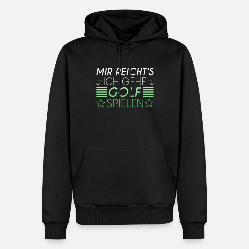 Golf Spruch - Männer Premium Bio Hoodie - Schwarz