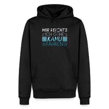 Kanusport Spruch - Männer Premium Bio Hoodie - Schwarz - Vorne - Nico (187cm)