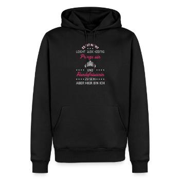 Prinzessin und Hundefriseurin I Hundesalon Motiv - Männer Premium Bio Hoodie - Schwarz - Vorne - Nico (187cm)