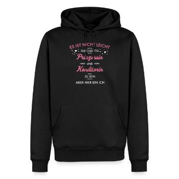 Prinzessin und Konditorin I I Backstube Bäckerei - Männer Premium Bio Hoodie - Schwarz - Vorne - Nico (187cm)
