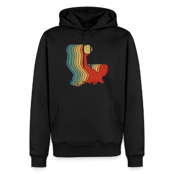Retro Wasserball Vintage Wassersport - Männer Premium Bio Hoodie - Schwarz - Vorne - Nico (187cm)