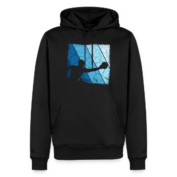 Retro Wasserball Vintage Wassersport - Männer Premium Bio Hoodie - Schwarz - Vorne - Nico (187cm)