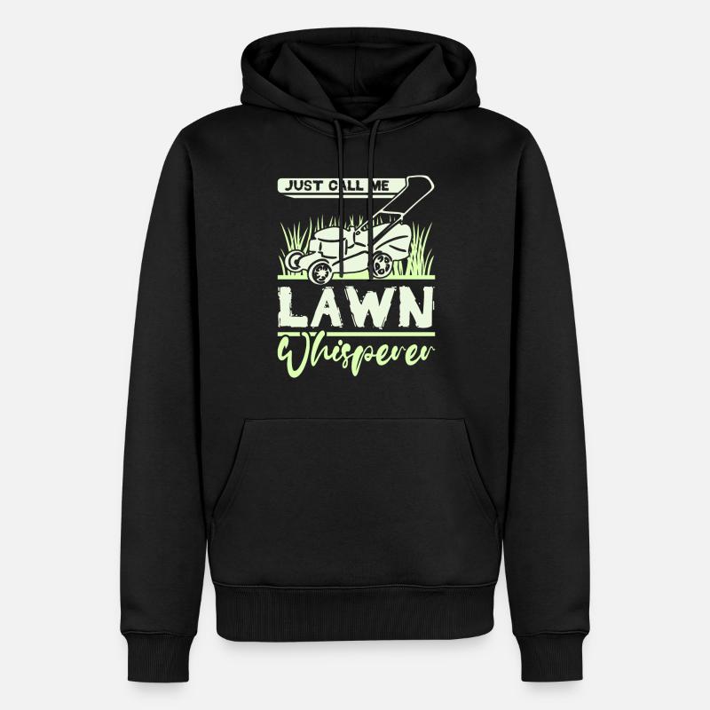 Appelez-moi simplement chuchoteur de pelouse - Sweat à capuche Premium bio Homme - noir