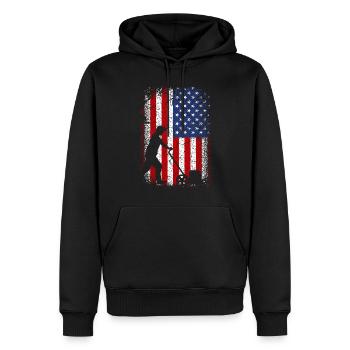 Usa american flag landscapers 4th of july - Männer Premium Bio Hoodie - Schwarz - Vorne - Nico (187cm)