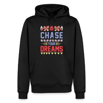 Vivez vos rêves Licorne - Sweat à capuche Premium bio Homme - noir - Devant - Nico (187cm)