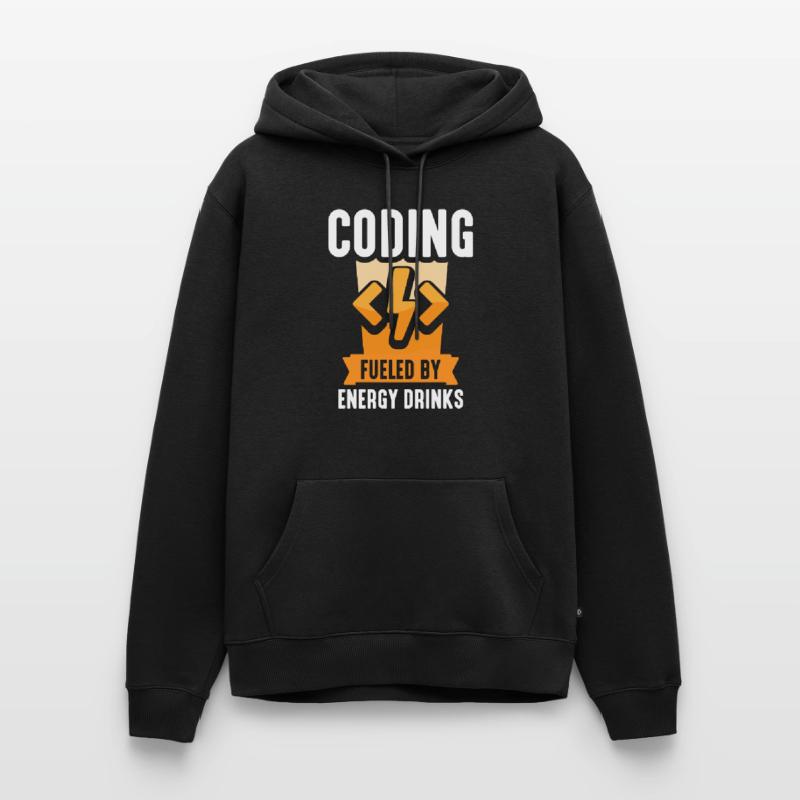 Programming with Energydrinks Coding Code Coder Men’s Premium Organic Hoodie