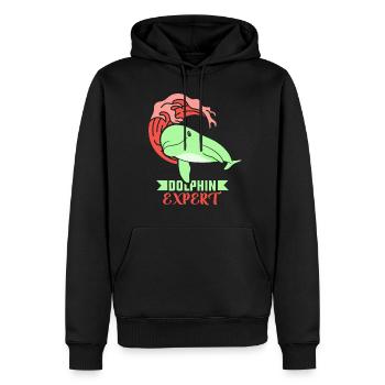 Dolphin Expert Dolphins Dolphins Dolphin Lovers - Men’s Premium Organic Hoodie - black - Front - Nico (187cm)