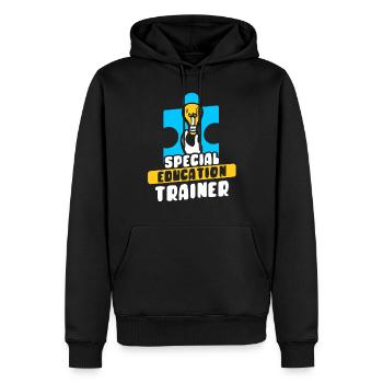 Formateur en éducation de l’enfance en difficulté Enseignant en éducation de l’enfance en difficulté - Sweat à capuche Premium bio Homme - noir - Devant - Nico (187cm)