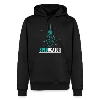 Enseignant spéducateur Éducation de l’enfance en difficulté Éducation de l’enfance en difficulté - Sweat à capuche Premium bio Homme - noir - Devant - Nico (187cm)