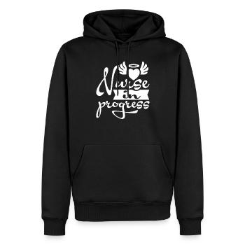 Krankenschwester in Progress - Männer Premium Bio Hoodie - Schwarz - Vorne - Nico (187cm)