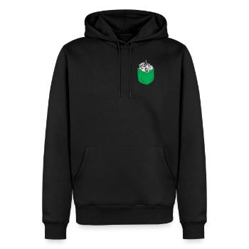 Tracteur de poche agricole agricole - Sweat à capuche Premium bio Homme - noir - Devant - Nico (187cm)