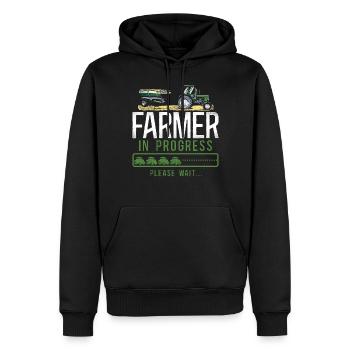 Farming Farmer Tractor Vintage - Männer Premium Bio Hoodie - Schwarz - Vorne - Nico (187cm)