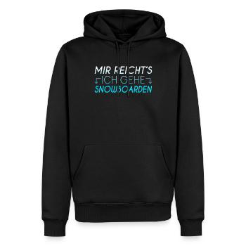 Snowboarden Spruch - Männer Premium Bio Hoodie - Schwarz - Vorne - Nico (187cm)