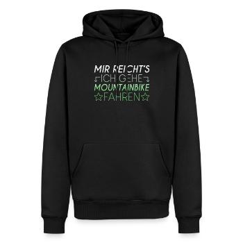 Mountainbike Spruch - Männer Premium Bio Hoodie - Schwarz - Vorne - Nico (187cm)