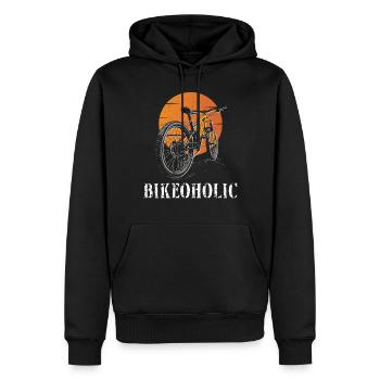 Enduro VTT VTT Équitation - Sweat à capuche Premium bio Homme - noir - Devant - Nico (187cm)