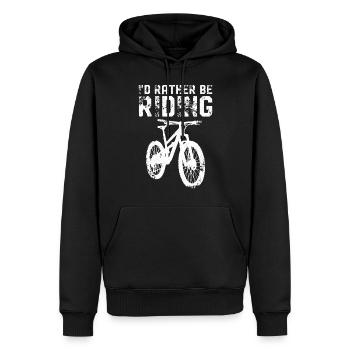 Enduro VTT VTT Équitation - Sweat à capuche Premium bio Homme - noir - Devant - Nico (187cm)