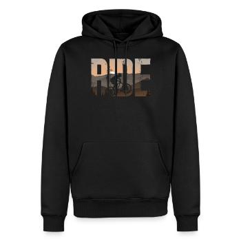 Enduro VTT VTT Équitation - Sweat à capuche Premium bio Homme - noir - Devant - Nico (187cm)