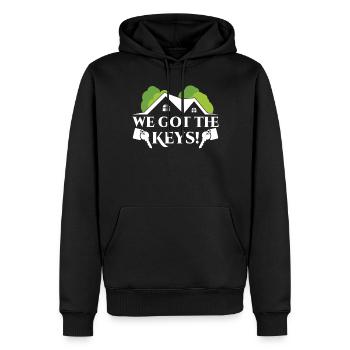 Wir Haben Die Schlüssel Hauseigentümer Hausherr - Männer Premium Bio Hoodie - Schwarz - Vorne - Nico (187cm)