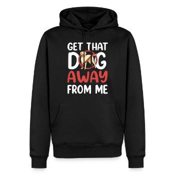 Take the dog away from me cat lover cat - Men’s Premium Organic Hoodie - black - Front - Nico (187cm)