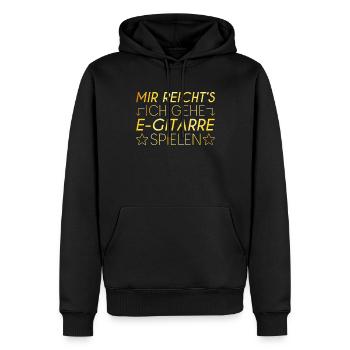 E Gitarre Spruch - Männer Premium Bio Hoodie - Schwarz - Vorne - Nico (187cm)