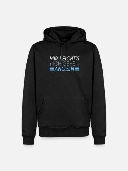 Angeln Spruch - Männer Premium Bio Hoodie - Schwarz