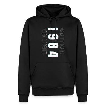 Limited Edition Year of Birth 1984 Gift Men - Men’s Premium Organic Hoodie - black - Front - Nico (187cm)