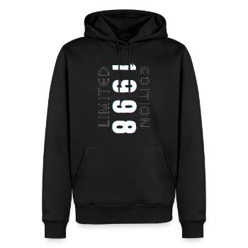 Édition Limitée Année de Naissance 1998 Cadeau Hommes - Sweat à capuche Premium bio Homme - noir - Devant - Nico (187cm)