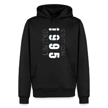 Limited Edition Geburtsjahr 1995 Geschenk Männer - Männer Premium Bio Hoodie - Schwarz - Vorne - Nico (187cm)
