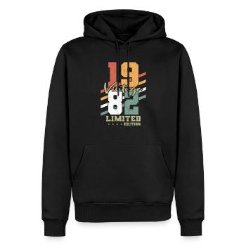 40th Birthday Vintage 1982 Vintage 1982 - Men’s Premium Organic Hoodie - black - Front - Nico (187cm)