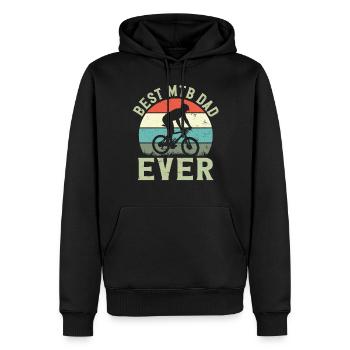 Enduro MTB Mountain Bike Riding - Männer Premium Bio Hoodie - Schwarz - Vorne - Nico (187cm)
