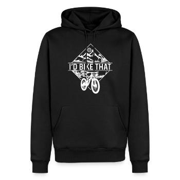 Enduro VTT VTT Équitation - Sweat à capuche Premium bio Homme - noir - Devant - Nico (187cm)