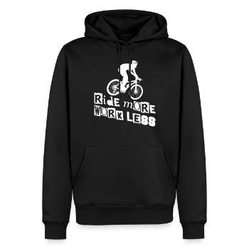 Enduro VTT VTT Équitation - Sweat à capuche Premium bio Homme - noir - Devant - Nico (187cm)