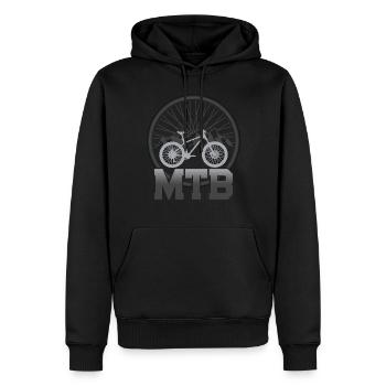 Enduro VTT VTT Équitation - Sweat à capuche Premium bio Homme - noir - Devant - Nico (187cm)
